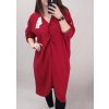 Šaty oversize maxi dlouhý rukáv dámské (2XL/3XL ONE SIZE) ITALSKá MóDA IMWD2120148/dr (Velikost 2XL/3XL, Barva Černá)