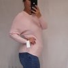 Svetr tenký netopýří dlouhý rukáv dámský (M/L ONE SIZE) ITALSKÁ MÓDA IMW21247/DR (Velikost M/L, Barva Černá)