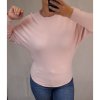 Svetr tenký netopýří dlouhý rukáv dámský (M/L ONE SIZE) ITALSKÁ MÓDA IMW21247/DR (Velikost M/L, Barva Černá)