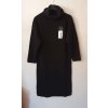 Šaty pletené s rolákem dlouhý rukáv dámský nadrozměr (XL/2XL ONE SIZE) ITALSKÁ MÓDA IM821027 (Velikost XL/2XL, Barva Černá)