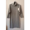 Šaty pletené s rolákem dlouhý rukáv dámský nadrozměr (XL/2XL ONE SIZE) ITALSKÁ MÓDA IM821027 (Velikost XL/2XL, Barva Černá)