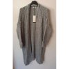 Cardigan pletený dlouhý rukáv dámský nadrozměr (2XL/3XL ONE SIZE) ITALSKÁ MÓDA IM821026 (Barva Černá)