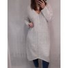Šaty pletené dlouhý rukáv dámský nadrozměr (3XL/4XL ONE SIZE) ITALSKÁ MÓDA IM821028 (Velikost 3XL/4XL, Barva béžová)