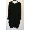 Šaty pletené dlouhý rukáv dámský nadrozměr (3XL/4XL ONE SIZE) ITALSKÁ MÓDA IM821028 (Velikost 3XL/4XL, Barva béžová)