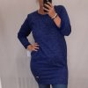 Šaty klasik teplé dlouhý rukáv dámské (2XL ONE SIZE) ITALSKÁ MÓDA IM321534/DR