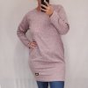 Šaty klasik teplé dlouhý rukáv dámské (2XL ONE SIZE) ITALSKÁ MÓDA IM321534/DR