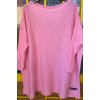 Šaty/Svetr prodloužený pletený dlouhý rukáv dámský nadrozměr (5XL/6XL ONE SIZE) ITALSKÁ MÓDA IMD21881/DR (Velikost 5XL/6XL, Barva Černá)