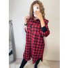 Šaty košilové dlouhý rukáv dámské (L/XL ONE SIZE) ITALSKá MóDA IM720518 (Velikost S/M/L, Barva bílá)