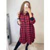 Šaty košilové dlouhý rukáv dámské (L/XL ONE SIZE) ITALSKá MóDA IM720518 (Velikost S/M/L, Barva bílá)