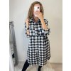 Šaty košilové dlouhý rukáv dámské (L/XL ONE SIZE) ITALSKá MóDA IM720518 (Velikost S/M/L, Barva bílá)
