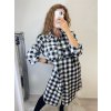 Šaty košilové dlouhý rukáv dámské (L/XL ONE SIZE) ITALSKá MóDA IM720518 (Velikost S/M/L, Barva bílá)