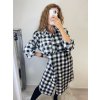 Šaty košilové dlouhý rukáv dámské (L/XL ONE SIZE) ITALSKá MóDA IM720518 (Velikost S/M/L, Barva bílá)