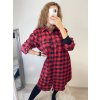 Šaty košilové dlouhý rukáv dámské (L/XL ONE SIZE) ITALSKá MóDA IM720518 (Velikost S/M/L, Barva bílá)