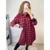 Šaty košilové dlouhý rukáv dámské (L/XL ONE SIZE) ITALSKá MóDA IM720518 (Velikost S/M/L, Barva bílá)