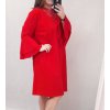 Šaty dlouhý rukáv dámské nadrozměr (3XL/4XL ONE SIZE) ITALSKÁ MÓDA IMWQ21211 (Velikost 3XL/4XL, Barva Černá)