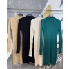 Šaty úpletové teplé dlouhý rukáv dámské (S/M ONE SIZE) ITALSKÁ MÓDA IMMF21NC345/DR (Velikost S/M/L, Barva hnědá)