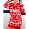 Šaty/svetr vánoční pletené dlouhý rukáv dámské (M/L ONE SIZE) ITALSKÁ MÓDA IMD212041 (Velikost M/L, Barva Černá)