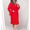 Šaty dlouhý rukáv dámské nadrozměr (XL/2XL ONE SIZE) ITALSKÁ MÓDA IMWQ21243 (Velikost XL/2XL, Barva Černá)