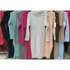 Šaty pletené teplé s rolákem dlouhý rukáv dámské (S/M/L ONE SIZE) ITALSKÁ MÓDA IMWL21159 (Velikost S/M/L, Barva béžová)