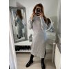 Šaty pletené teplé s rolákem dlouhý rukáv dámské (S/M/L ONE SIZE) ITALSKÁ MÓDA IMWL21159 (Velikost S/M/L, Barva béžová)