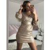 Šaty elegantní společenské třpytivé dámské (S/M ONE SIZE) ITALSKÁ MÓDA IMWG218633 (Velikost S/M/L, Barva Černá)