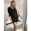 Šaty elegantní společenské třpytivé dámské (S/M ONE SIZE) ITALSKÁ MÓDA IMWG218633 (Velikost S/M/L, Barva Černá)