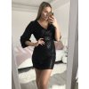 Šaty elegantní společenské třpytivé dámské (S/M ONE SIZE) ITALSKÁ MÓDA IMWG218633 (Velikost S/M/L, Barva Černá)
