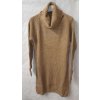 Svetr proudloužený šaty pletený dlouhý rukáv dámský (uni M/L) TURECKÁ MóDA TM920222 (Velikost M/L, Barva hnědá camel)