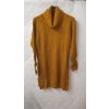 Svetr proudloužený šaty pletený dlouhý rukáv dámský (uni M/L) TURECKÁ MóDA TM920222 (Velikost M/L, Barva hnědá camel)