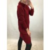 Svetr proudloužený šaty pletený dlouhý rukáv dámský (uni M/L) TURECKÁ MóDA TM920222 (Velikost M/L, Barva hnědá camel)