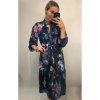 Šaty elegantní košilové dlouhý rukáv dámské (S/M ONE SIZE) ITALSKÁ MÓDA IMWK21397/DR (Velikost S/M/L, Barva modrá)