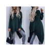 Svetr pletený prodloužený dlouhý rukáv dámský (L/XL ONE SIZE) ITALSKÁ MÓDA IMD212030/DR (Velikost S/M/L, Barva šedá světlá)