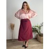 Sukně teplá dlouhá dámská (S/M/L ONE SIZE) ITALSKÁ MÓDA IM7211044/DUR (Velikost M/L, Barva vínová)