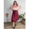 Sukně teplá dlouhá dámská (S/M/L ONE SIZE) ITALSKÁ MÓDA IM7211044/DUR (Velikost M/L, Barva vínová)