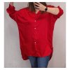 Košile oversize dlouhý rukáv dámské (2XL/3XL ONE SIZE) ITALSKÁ MÓDA IMWB22109 (Velikost 2XL/3XL, Barva červená)