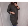 Šaty volnočasové bavlněné krátký rukáv dámské (XL/2XL ONE SIZE) ITALSKÁ MÓDA IMD22023 (Velikost XL/2XL, Barva zelená khaki)