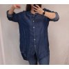 Košile riflová dlouhý rukáv dámská nadrozměr (2XL/3XL ONE SIZE) ITALSKÁ MÓDA IM822004 (Velikost 2XL/3XL, Barva světle modrá)