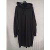 Šaty mikinové dlouhý rukáv s kapucí na zip dámské (L/2XL  onesize oversize) Italská MóDA IMT22001