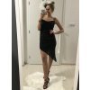 Šaty elegantní na ramínka dámské (S/M ONE SIZE) ITALSKÁ MÓDA IMWG218644 (Velikost S/M/L, Barva Černá)