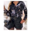 Košile dlouhý rukáv dámská (S/M ONE SIZE) ITALSKÁ MÓDA IMWB22172/DR (Velikost S/M/L, Barva Černá)