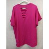 Tunika oversize krátký rukáv dámská nadrozměr (2XL/3XL ONE SIZE) ITALSKÁ MÓDA IM722015/DR (Velikost 2XL/3XL, Barva tmavě modrá)