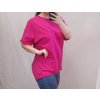 Tunika oversize krátký rukáv dámská nadrozměr (2XL/3XL ONE SIZE) ITALSKÁ MÓDA IM722015/DR (Velikost 2XL/3XL, Barva tmavě modrá)