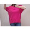 Tunika oversize krátký rukáv dámská nadrozměr (2XL/3XL ONE SIZE) ITALSKÁ MÓDA IM722015/DR (Velikost 2XL/3XL, Barva tmavě modrá)