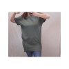 Šaty oversize krátký rukáv dámské nadrozměr (2XL/3XL ONE SIZE) ITALSKá MóDA IM722010 (Velikost 2XL/3XL, Barva zelená khaki)