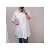 Košile oversize dlouhý rukáv dámské nadrozměr (2XL/3XL OEŇE SIZE) ITALSKÁ MODA IMD22062/DR (Velikost 2XL/3XL, Barva bílá)