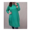 Šaty dlouhý rukáv dámská nadrozměr (2XL/3XL ONE SIZE) ITALSKÁ MÓDA IMC22GREENA/DR (Velikost 2XL/3XL, Barva zelená)