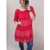Šaty krajkové 3/4 rukáv dámské (L/XL ONE SIZE) ITALSKÁ MÓDA IM422286/DR (Velikost S/M/L, Barva bílá)