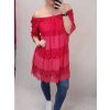 Šaty krajkové 3/4 rukáv dámské (L/XL ONE SIZE) ITALSKÁ MÓDA IM422286/DR (Velikost S/M/L, Barva bílá)