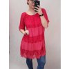 Šaty krajkové 3/4 rukáv dámské (L/XL ONE SIZE) ITALSKÁ MÓDA IM422286/DR (Velikost S/M/L, Barva bílá)