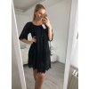 Šaty krajkové 3/4 rukáv dámské (L/XL ONE SIZE) ITALSKÁ MÓDA IM422286/DR (Velikost S/M/L, Barva bílá)